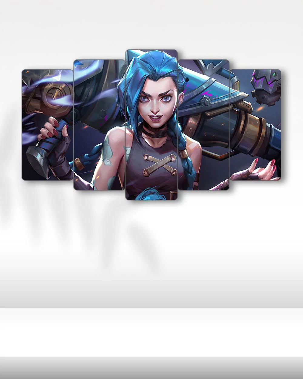 Arcane, Jinx Silahıyla - 5 Parçalı Tablo