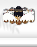 Kabe ve Mescid-i Haram - 5 Parçalı Tablo