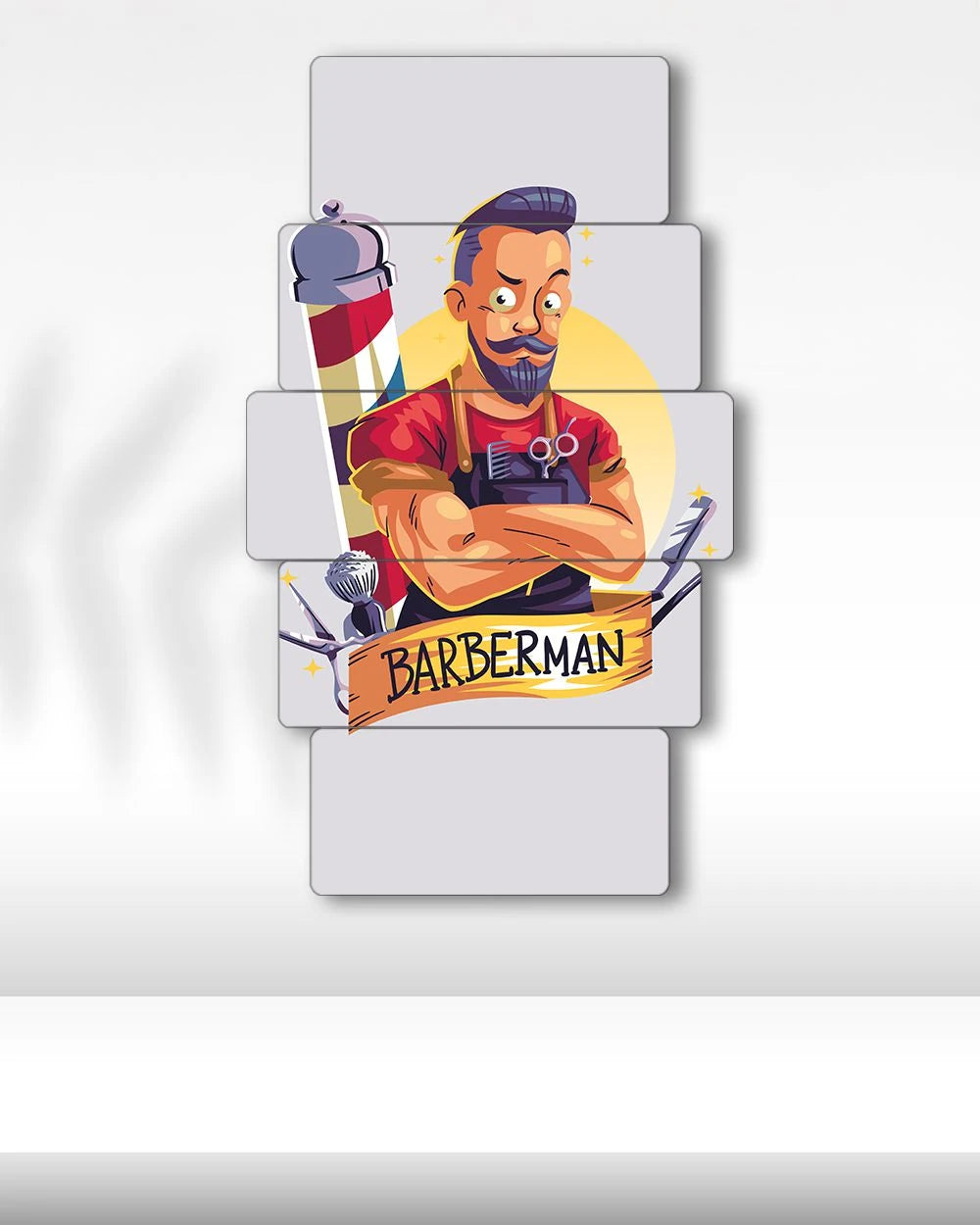 Barberman - 5 Parçalı Berber Tablo