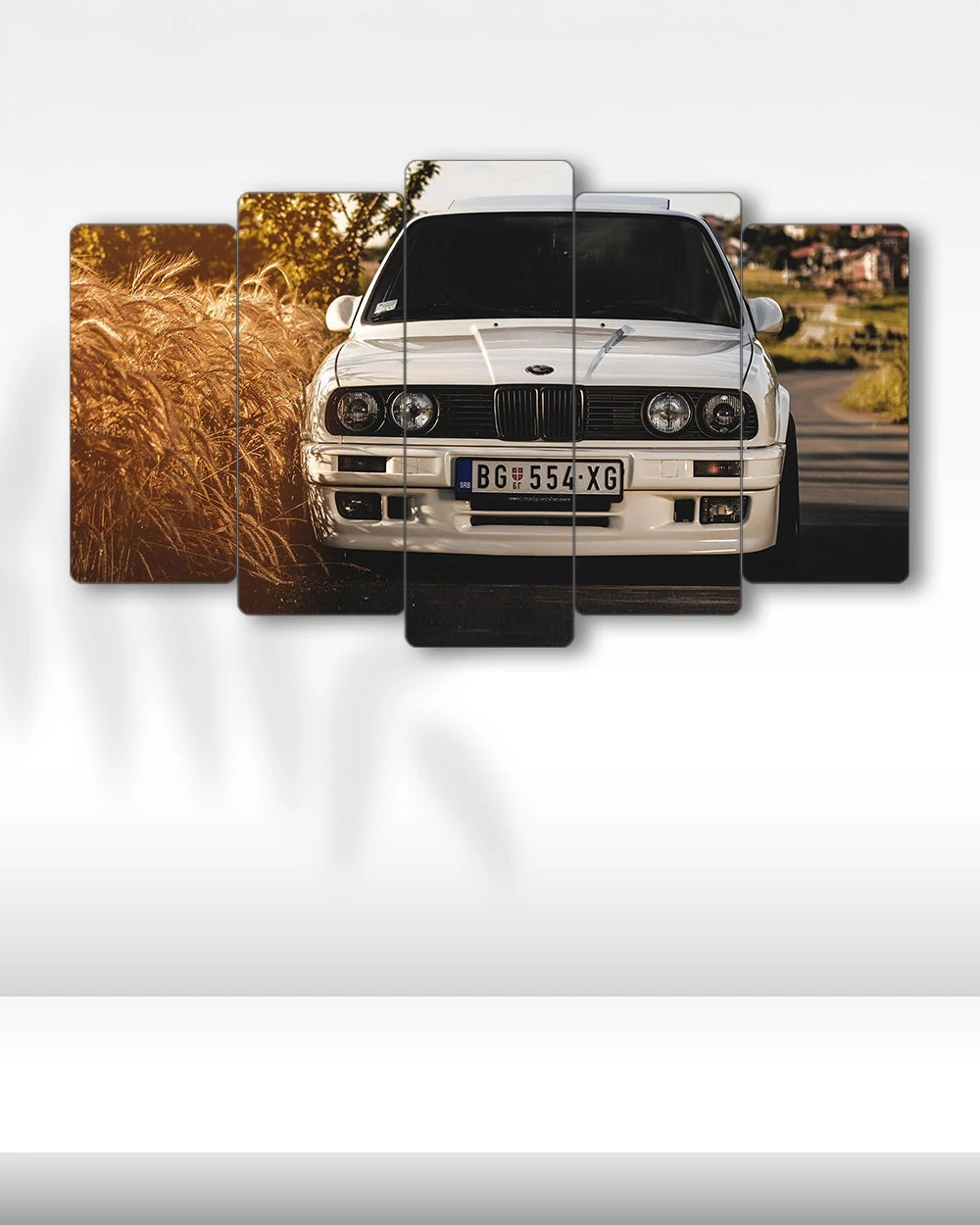 BMW E30 Sedan - 5 Parçalı Araba Tablo