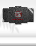 SEAT Asfalt Logosu - 5 Parçalı Araba Tablo