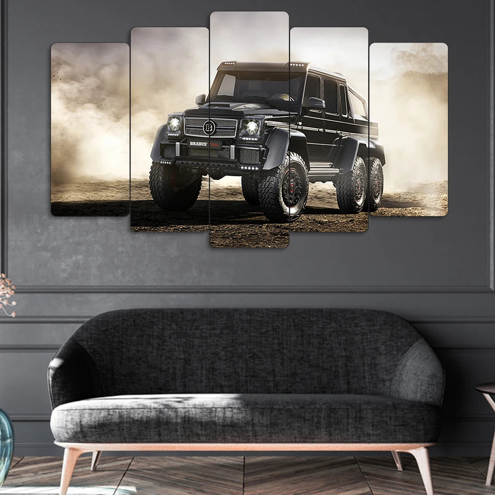 Mercedes-Benz G63 AMG 6x6 Brabus - 5 Parçalı Araba Tablo