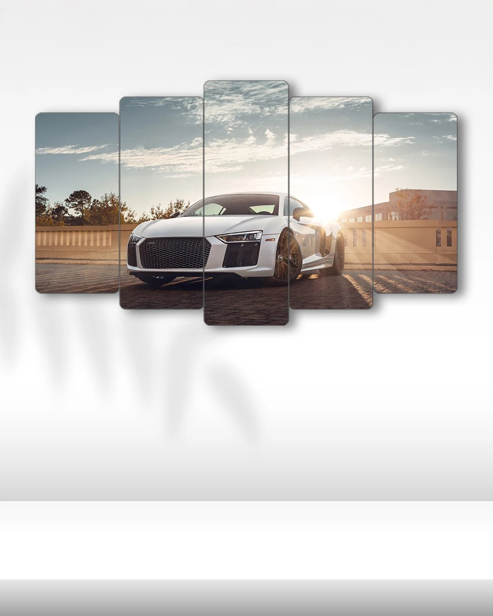 Audi R8 V10 Plus Sunrise - 5 Parçalı Araba Tablo