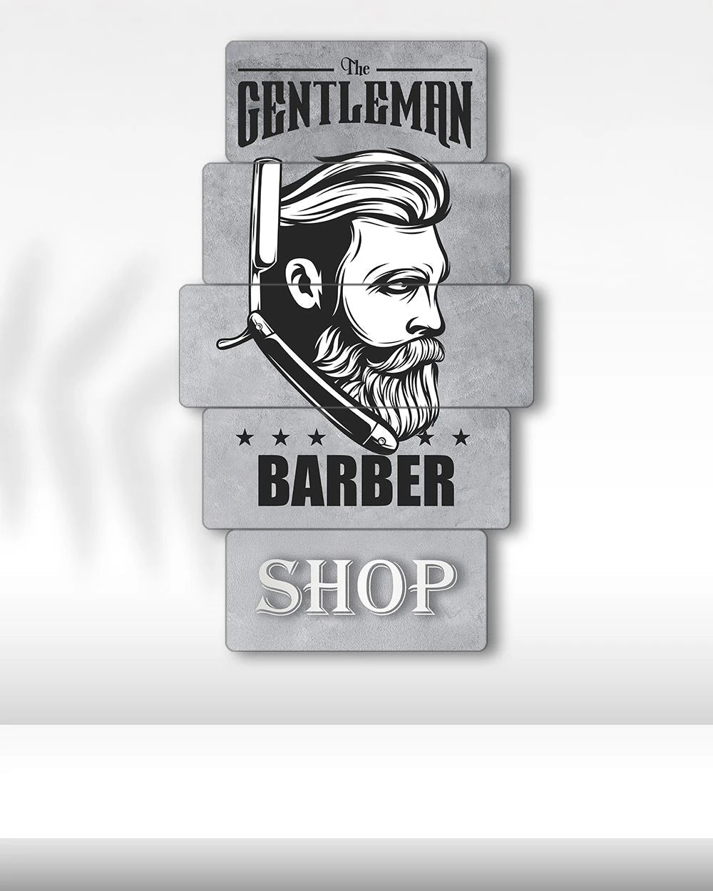 Beyefendi Tıraşı - 5 Parçalı Berber Tablo