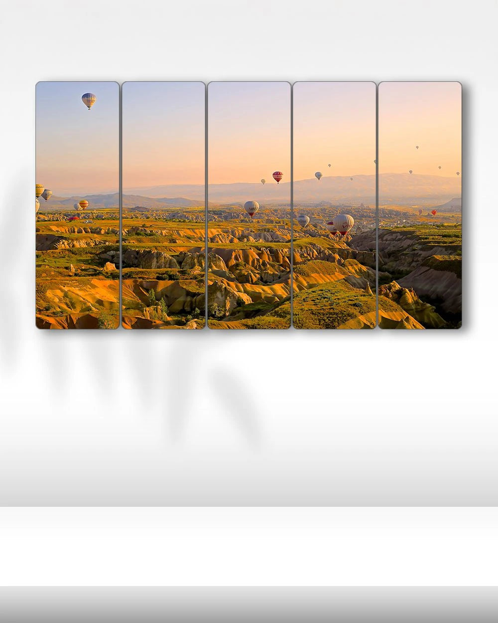 Kapadokya, Uçan Balonlar, Nevşehir - 5 Parçalı Tablo