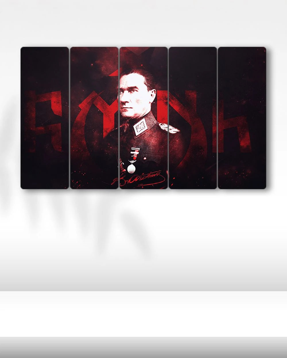 Mustafa Kemal Atatürk, Üniformalı - 5 Parçalı Tablo