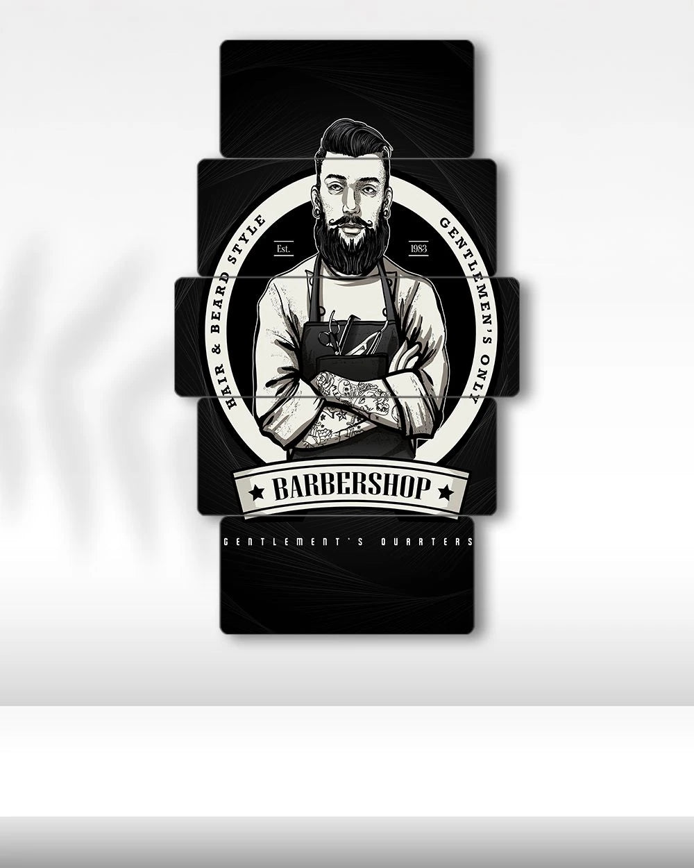 Gentlemen's Style - 5 Parçalı Berber Tablo