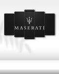 Maserati Logo - 5 Parçalı Araba Tablo
