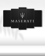 Maserati Logo - 5 Parçalı Araba Tablo