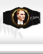 Altın Işığın İçinde Atatürk - 5 Parçalı Tablo