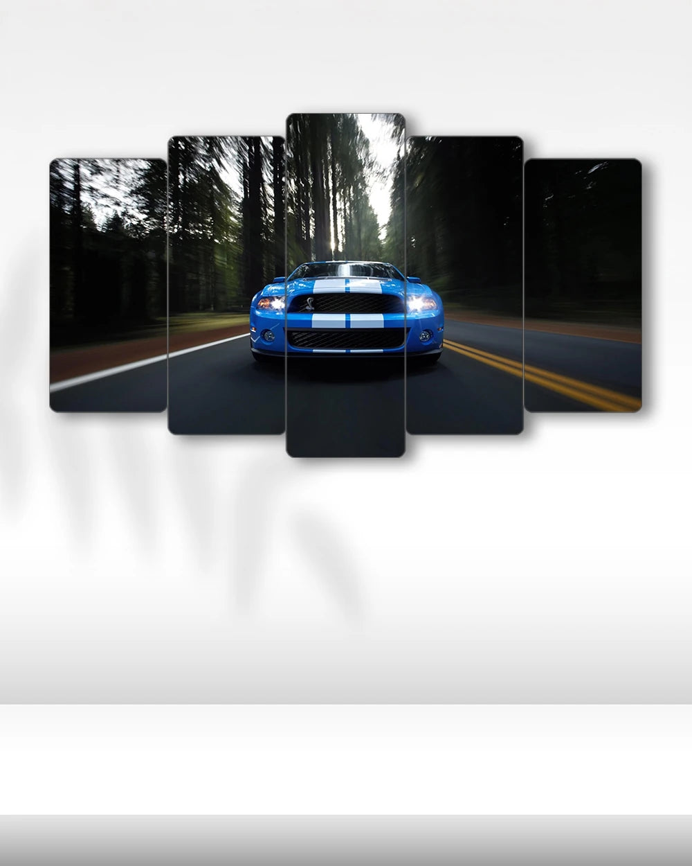 Ford Mustang Shelby GT500 - 5 Parçalı Araba Tablo