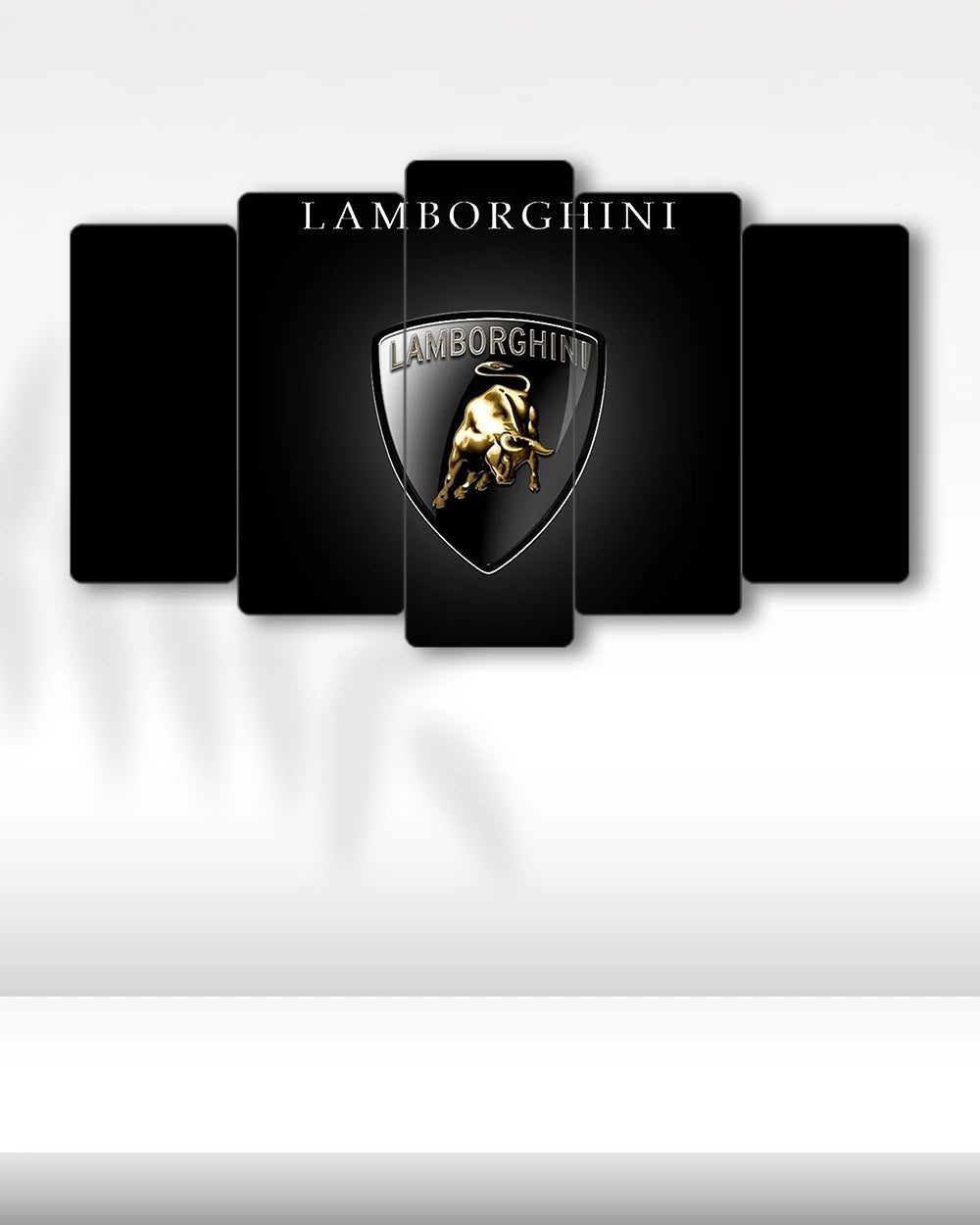 Lamborghini Logolu - 5 Parçalı Araba Tablo