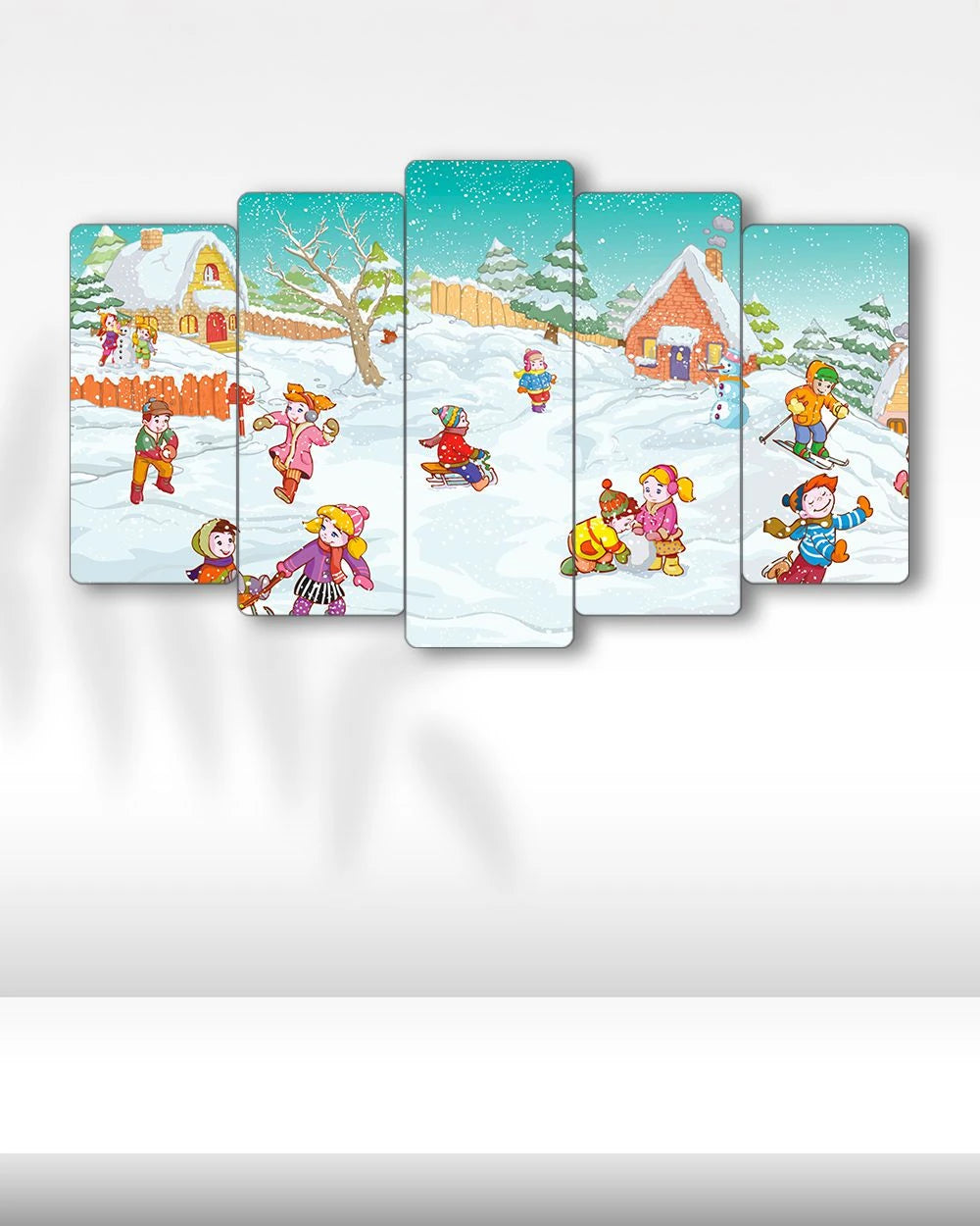 Kar, Çocuklar - 5 Parçalı Tablo