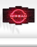 Nissan Logo - 5 Parçalı Araba Tablo