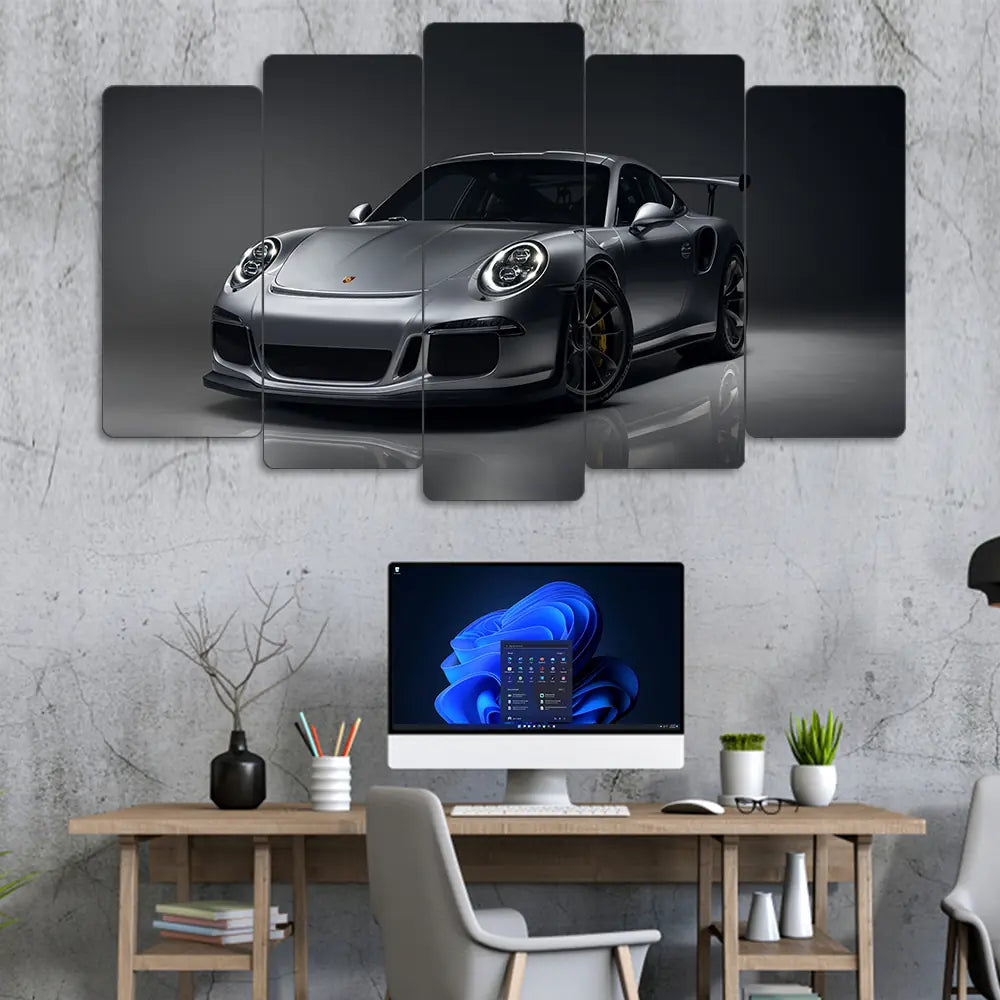 Porsche 911 GT3 RS - 5 Parçalı Araba Tablo