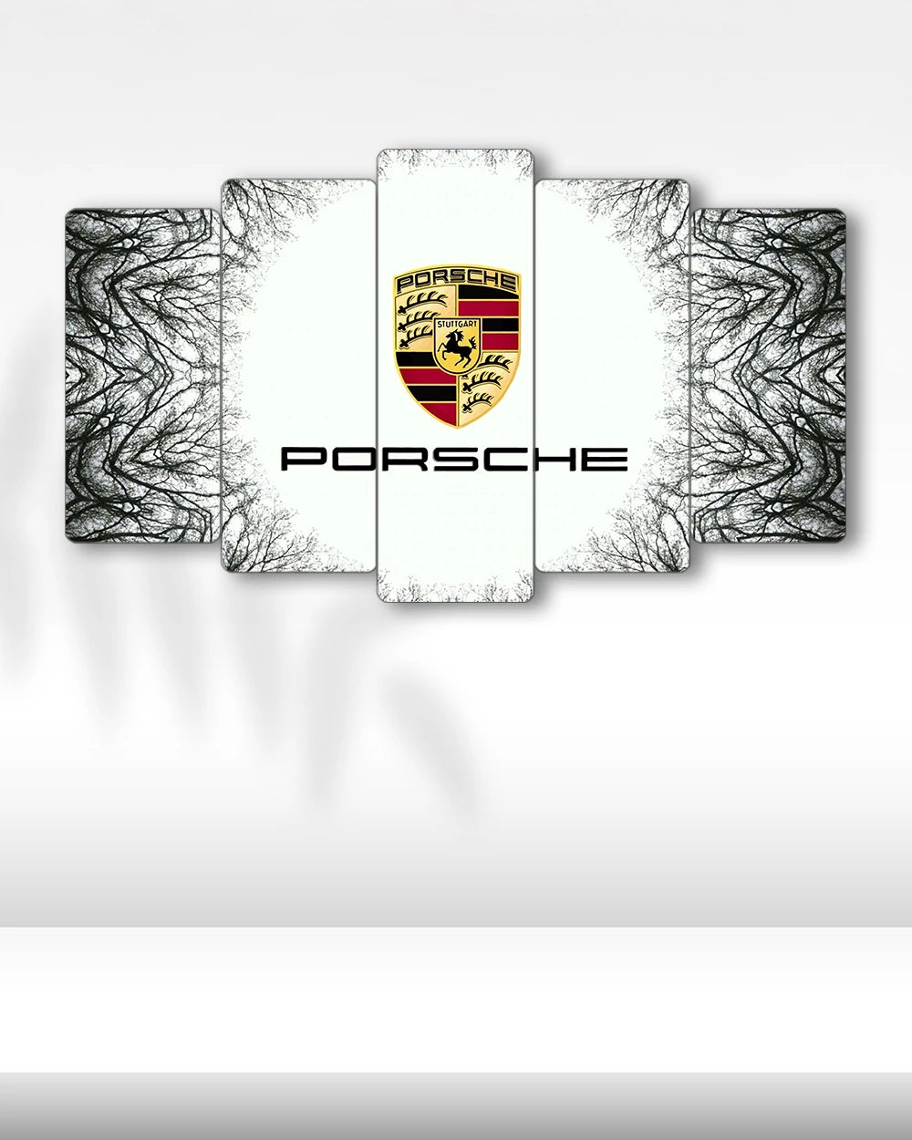 Porsche Logo - 5 Parçalı Araba Tablo