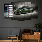 BMW M5 - 5 Parçalı Araba Tablo