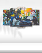 BMW E36 Street Style - 5 Parçalı Araba Tablo
