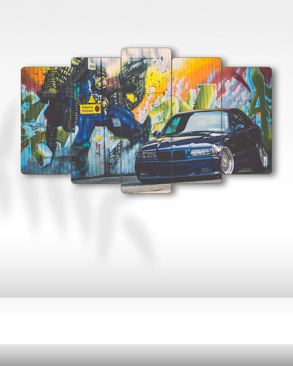 BMW E36 Street Style - 5 Parçalı Araba Tablo