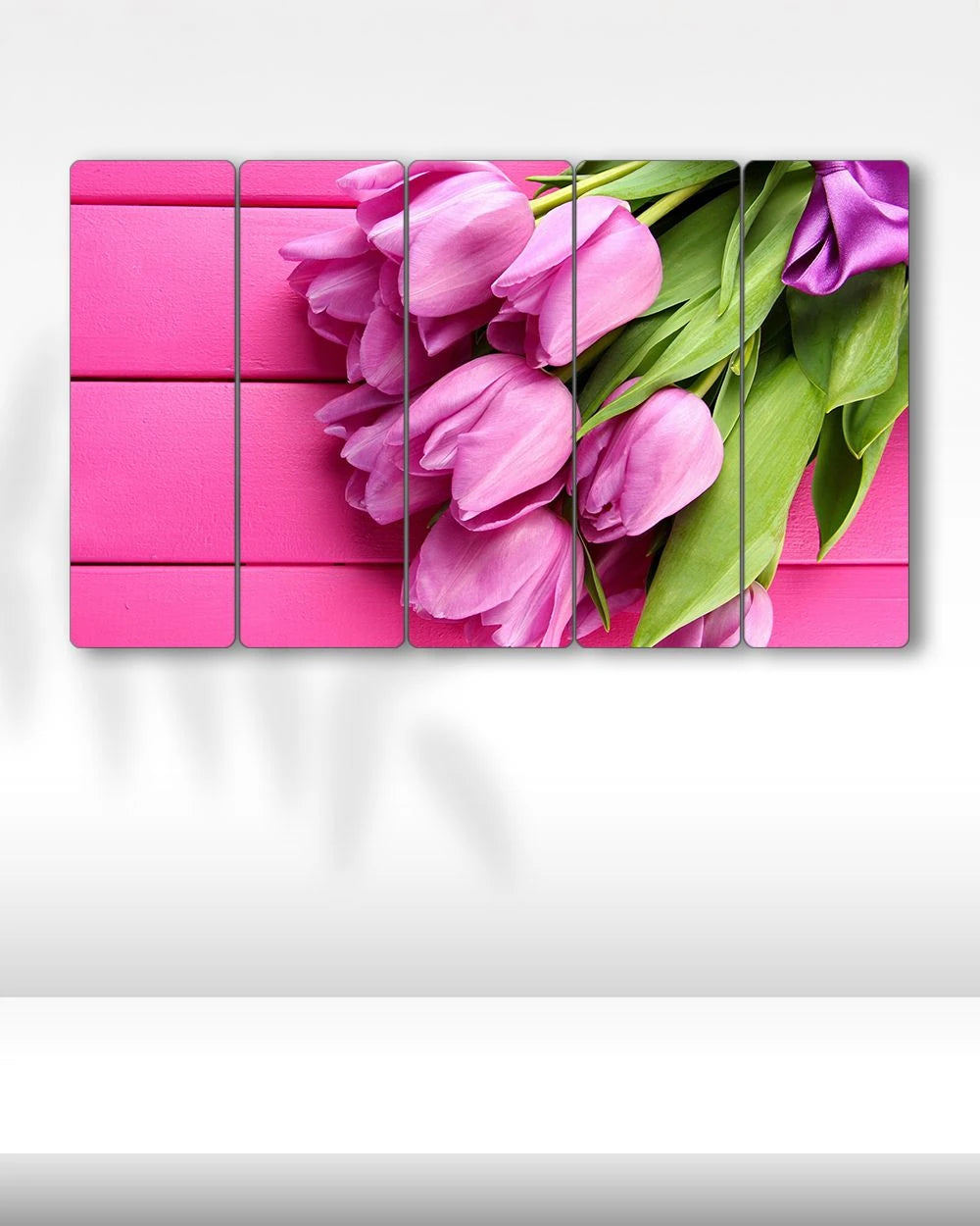 Baharın Müjdecisi Laleler - 5 Parçalı Çiçek Tablo