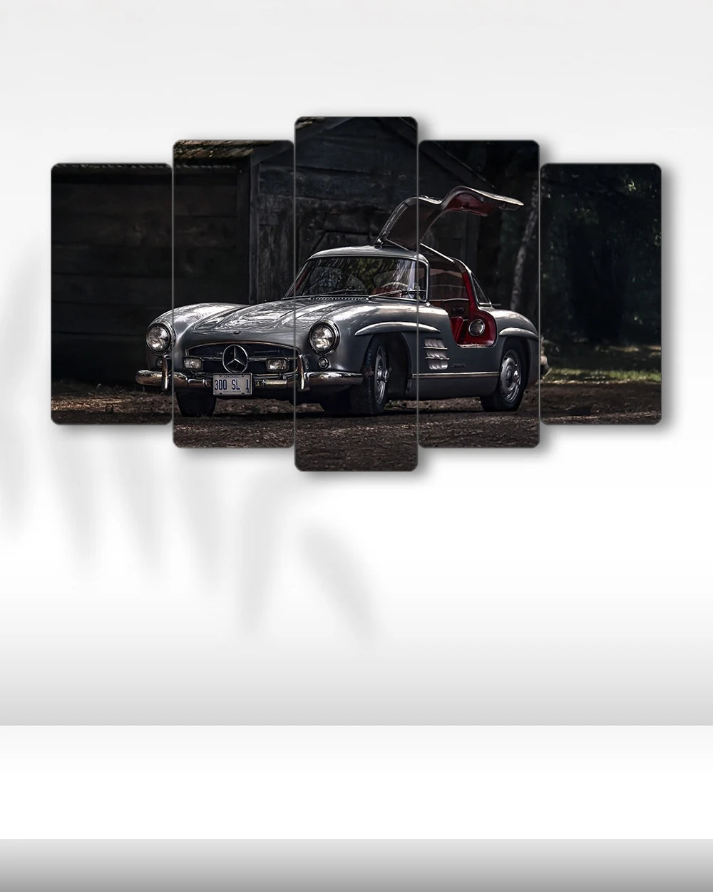 Mercedes-Benz 300 SL - 5 Parçalı Araba Tablo
