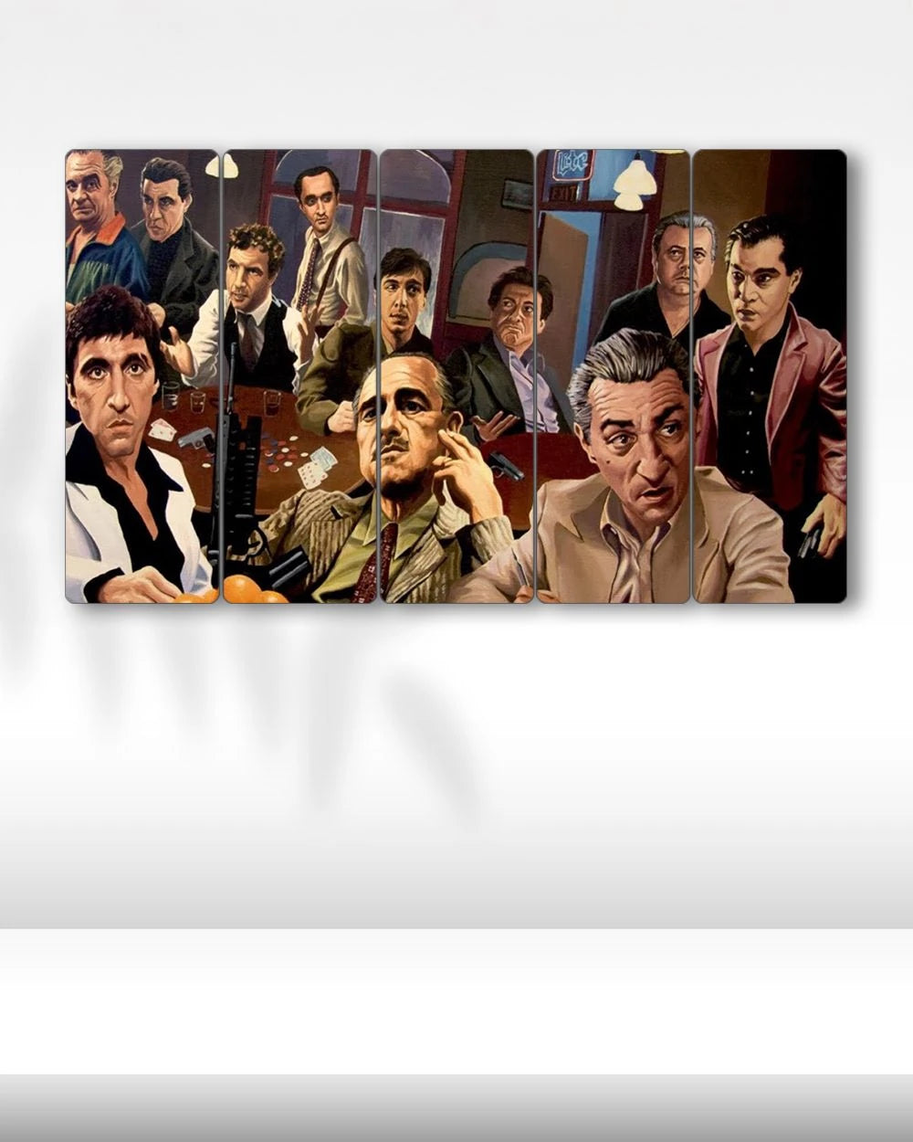 Efsane Filmler Masada - 5 Parçalı Tablo