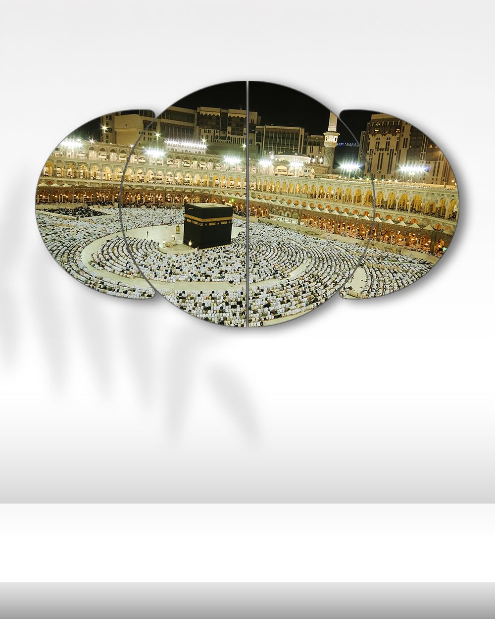 Kabe ve Mescid-i Haram - 4 Parçalı Tablo