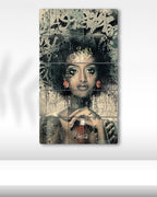 Kadın, Queen, Graffiti - 5 Parçalı Tablo
