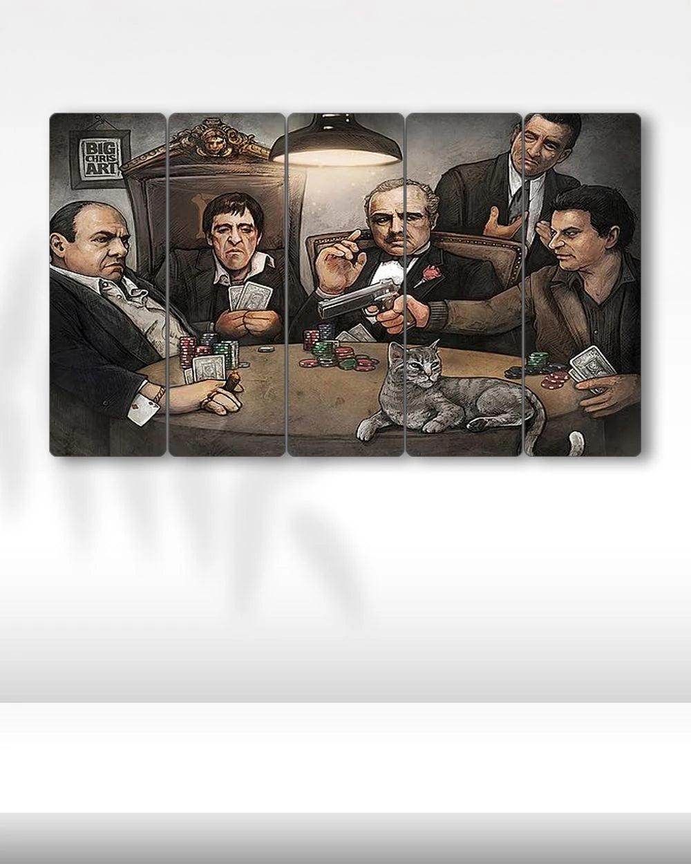 Efsanevi Film Karakterleri Masada - 5 Parçalı Tablo