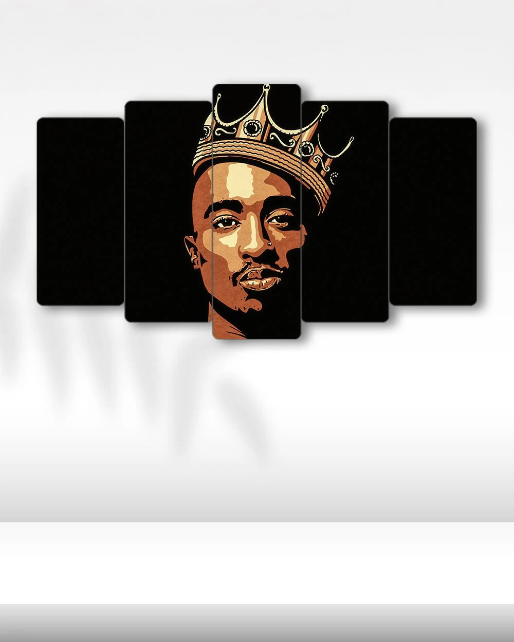 Tupac Shakur, Crown Portresi - 5 Parçalı Tablo