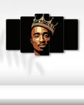 Tupac Shakur, Crown Portresi - 5 Parçalı Tablo