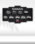 Nissan GT-R Evrimi - 5 Parçalı Araba Tablo