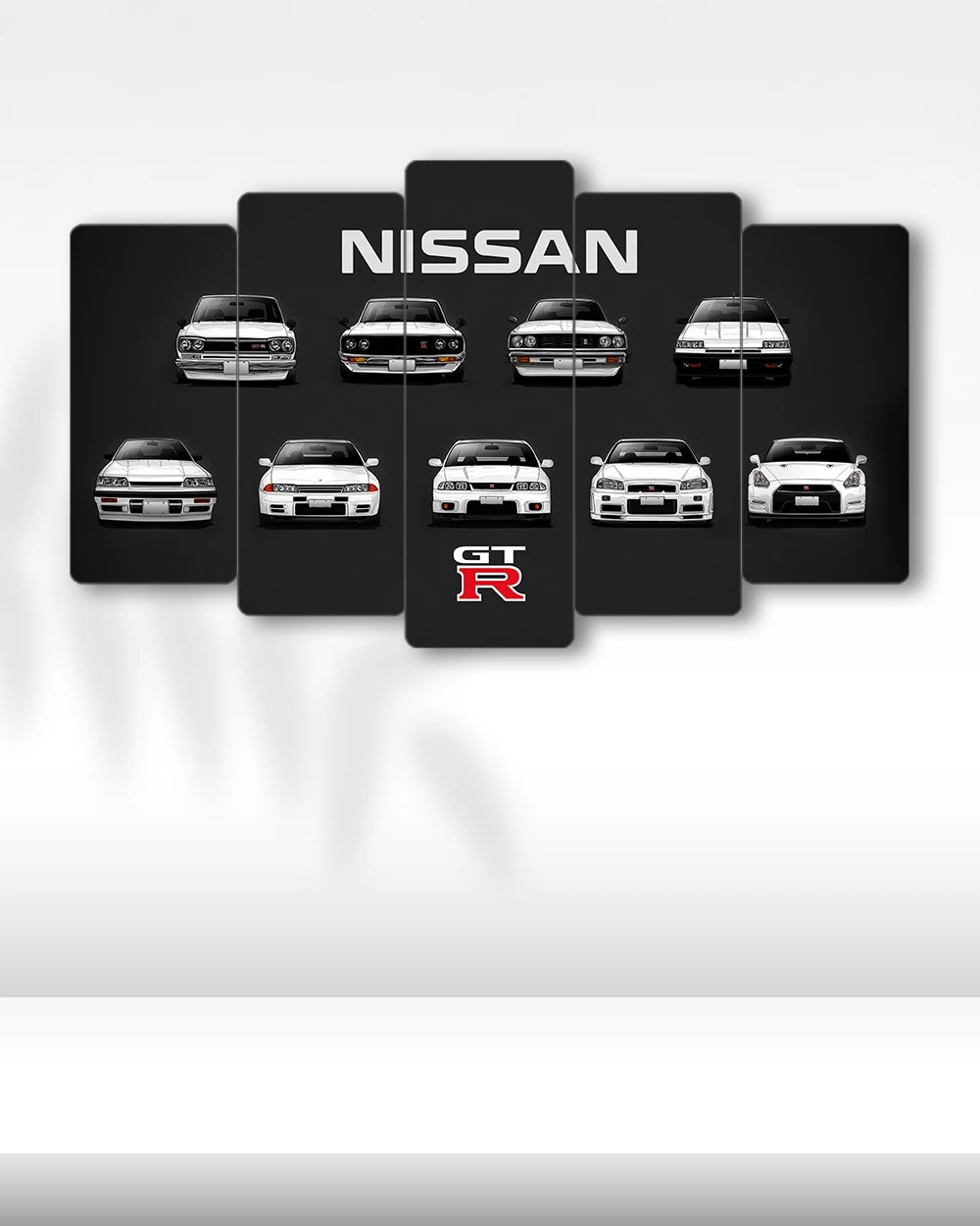 Nissan GT-R Evrimi - 5 Parçalı Araba Tablo