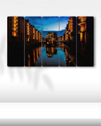 Speicherstadt Evleri, Hamburg, Almanya - 5 Parçalı Tablo