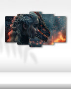 Game of Thrones, Daenerys ve Drogon - 5 Parçalı Tablo