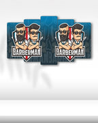İkili Barberman - 5 Parçalı Berber Tablo