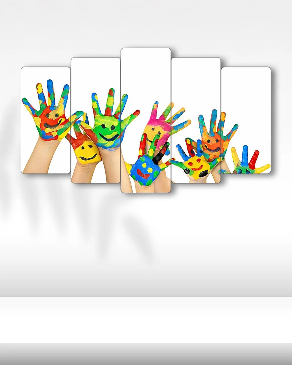 Boyalı Eller - 5 Parçalı Tablo