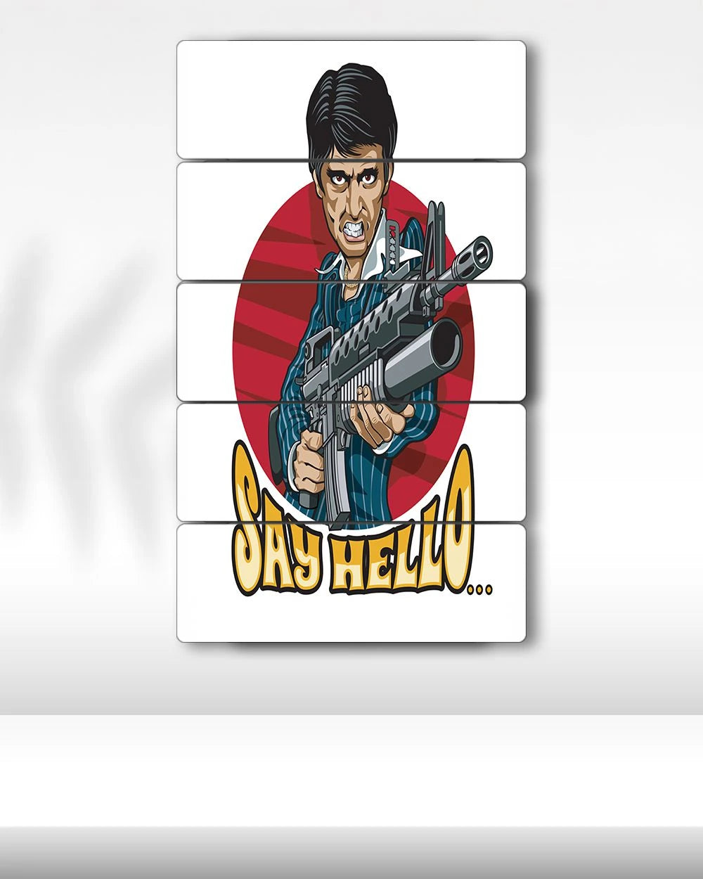 Tony Montana, Scarface Say Hello - 5 Parçalı Tablo