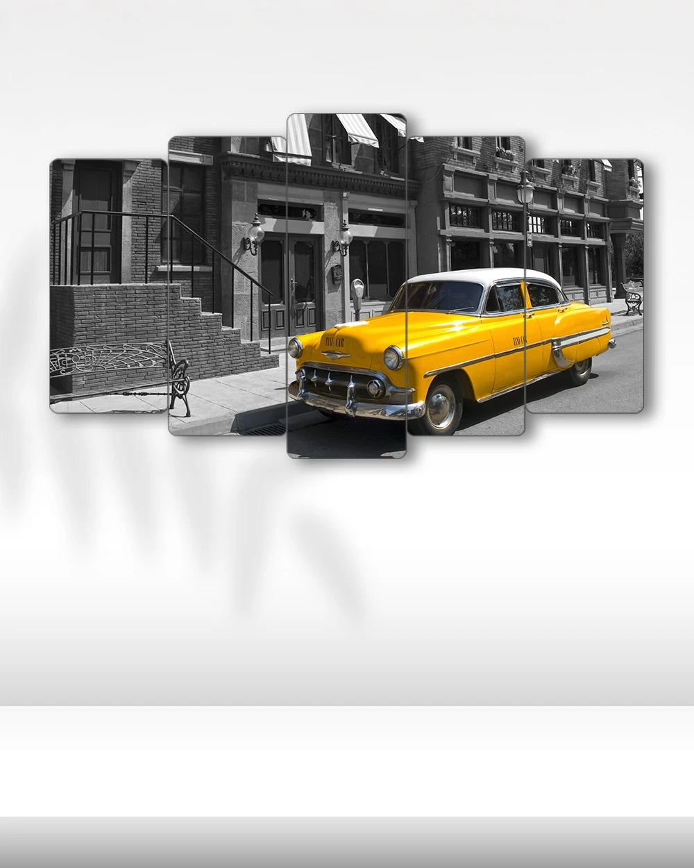 Chevrolet Bel Air 1953 - 5 Parçalı Araba Tablo