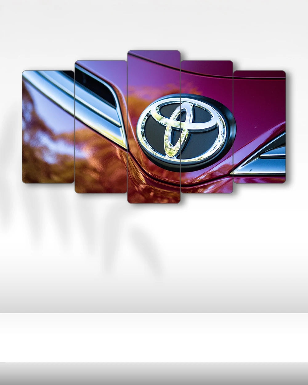 Toyota Logolu - 5 Parçalı Araba Tablo