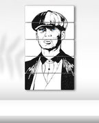 Peaky Blinders, Thomas Shelby Çizim - 5 Parçalı Tablo