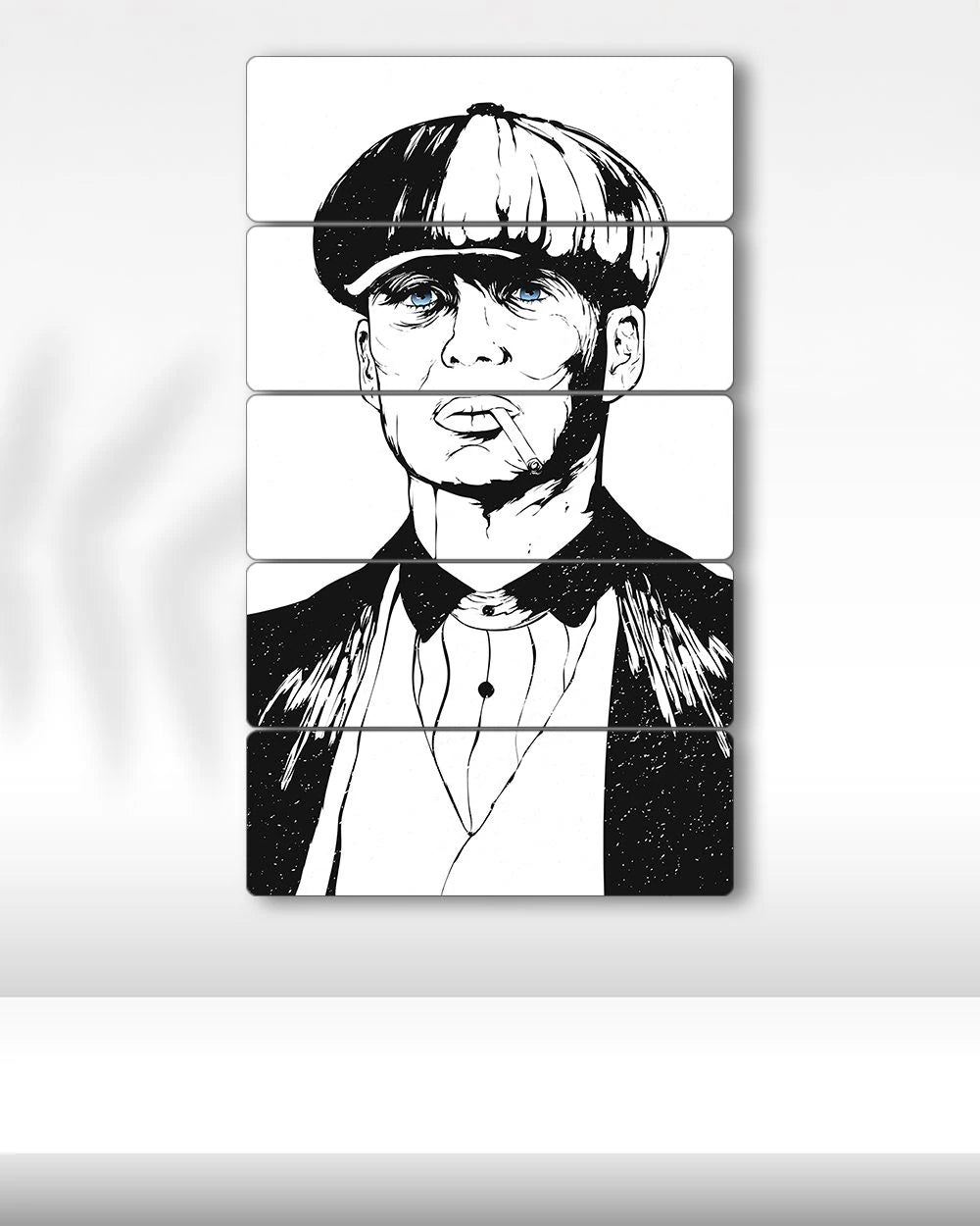 Peaky Blinders, Thomas Shelby Çizim - 5 Parçalı Tablo