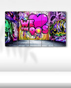 We Love The 90's - 5 Parçalı Tablo