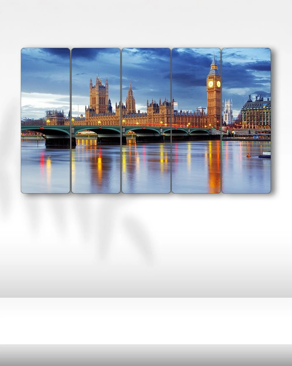 Big Ben Saat Kulesi, Londra, İngiltere - 5 Parçalı Tablo