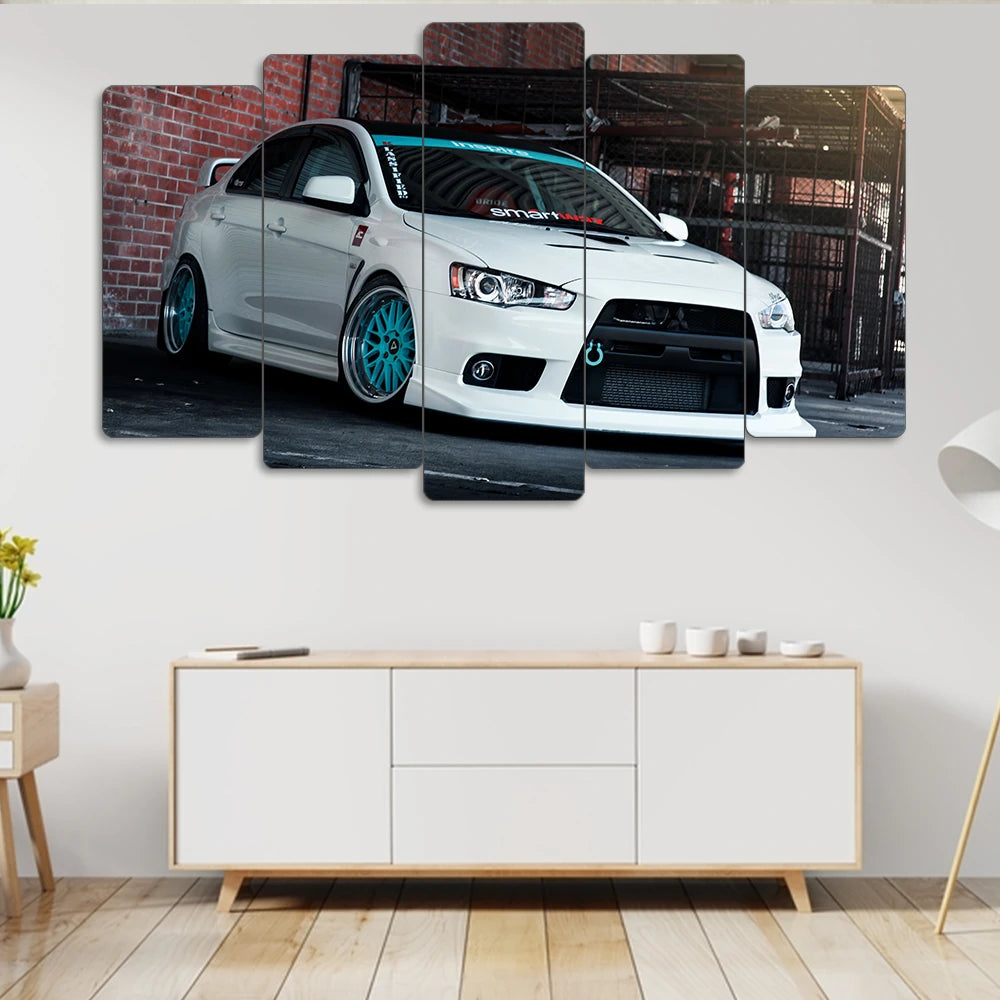 Mitsubishi Lancer Evo X - 5 Parçalı Araba Tablo