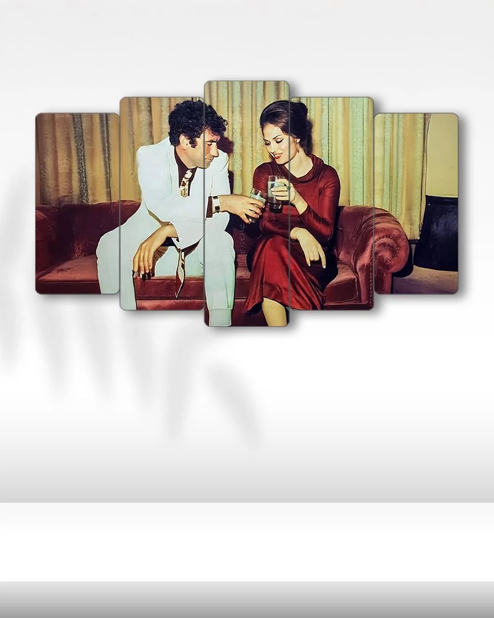 Yılmaz Güney & Türkan Şoray - 5 Parçalı Tablo