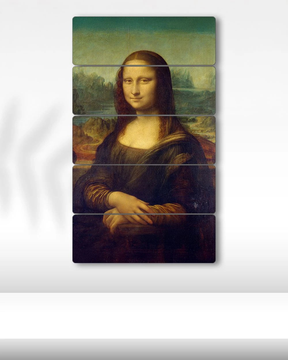 Mona Lisa, Leonardo da Vinci - 5 Parçalı Tablo