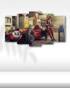Ferrari 156 F1 1961 - 5 Parçalı Araba Tablo