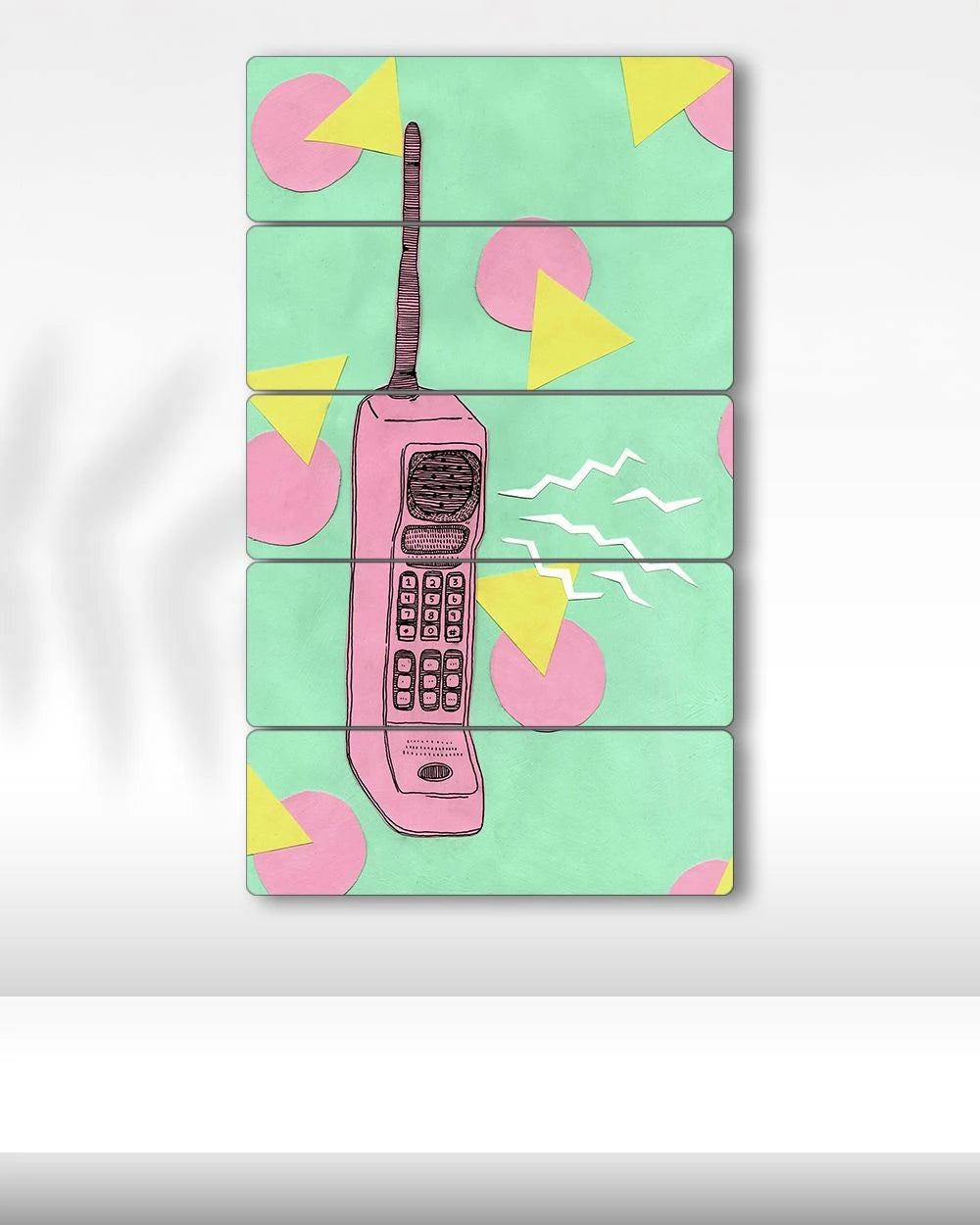 90'lar Nostalji Cep Telefonu - 5 Parçalı Tablo