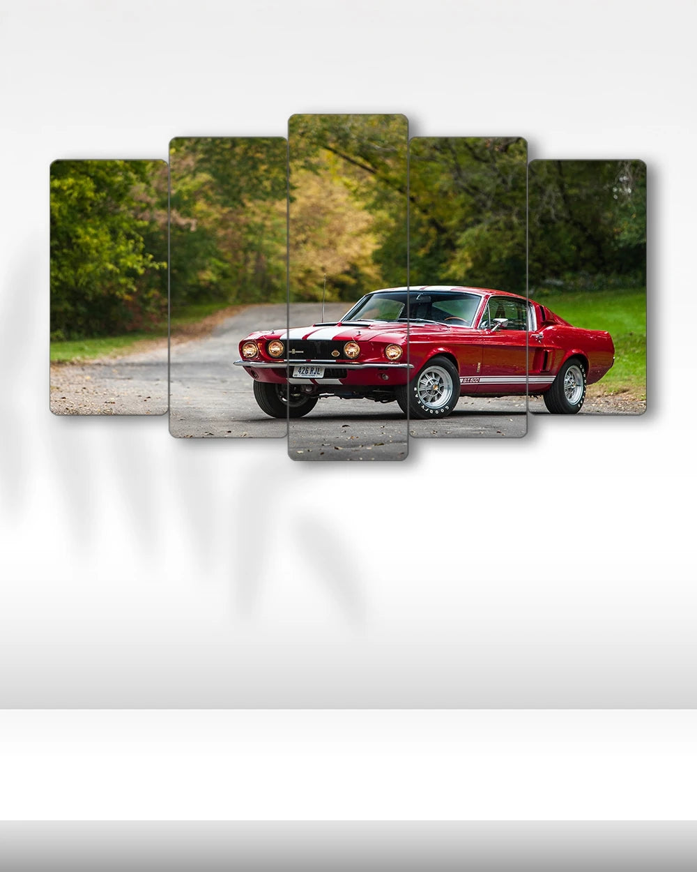 1967 Ford Mustang Shelby GT500 - 5 Parçalı Araba Tablo